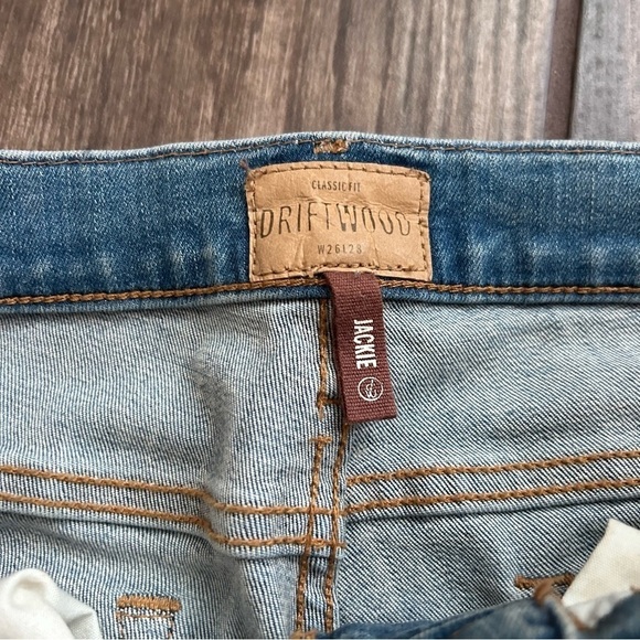 DRIFTWOOD Jackie Pearl Embellished Skinny Jeans Raw Hems Sz 26 - Picture 8 of 9